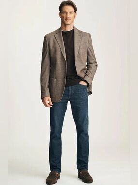 34 Heritage "Courage" Mid-Rise Straight Leg Jeans, 38x34